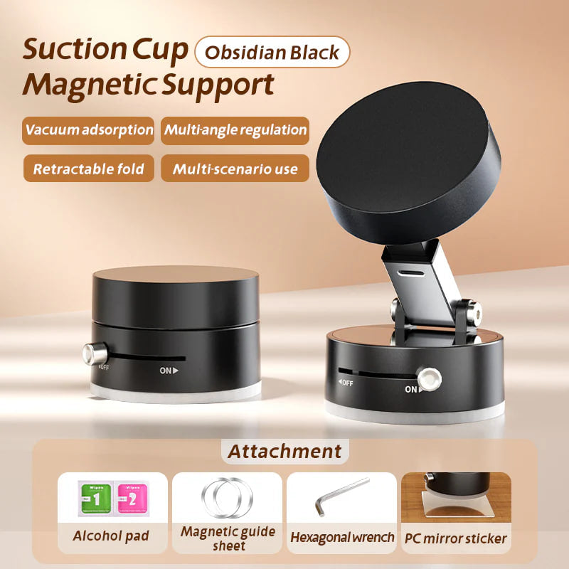 AutoStylePro™ Mini Vacuum Double Side Magnetic Suction Cup Holder Foldable Phone Bracket